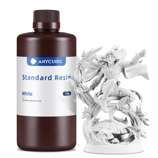 ANYCUBIC Standard Resin 405nm UV Rapid Curing for LCD/DLP/SLA 3D Printers, White, 1kg