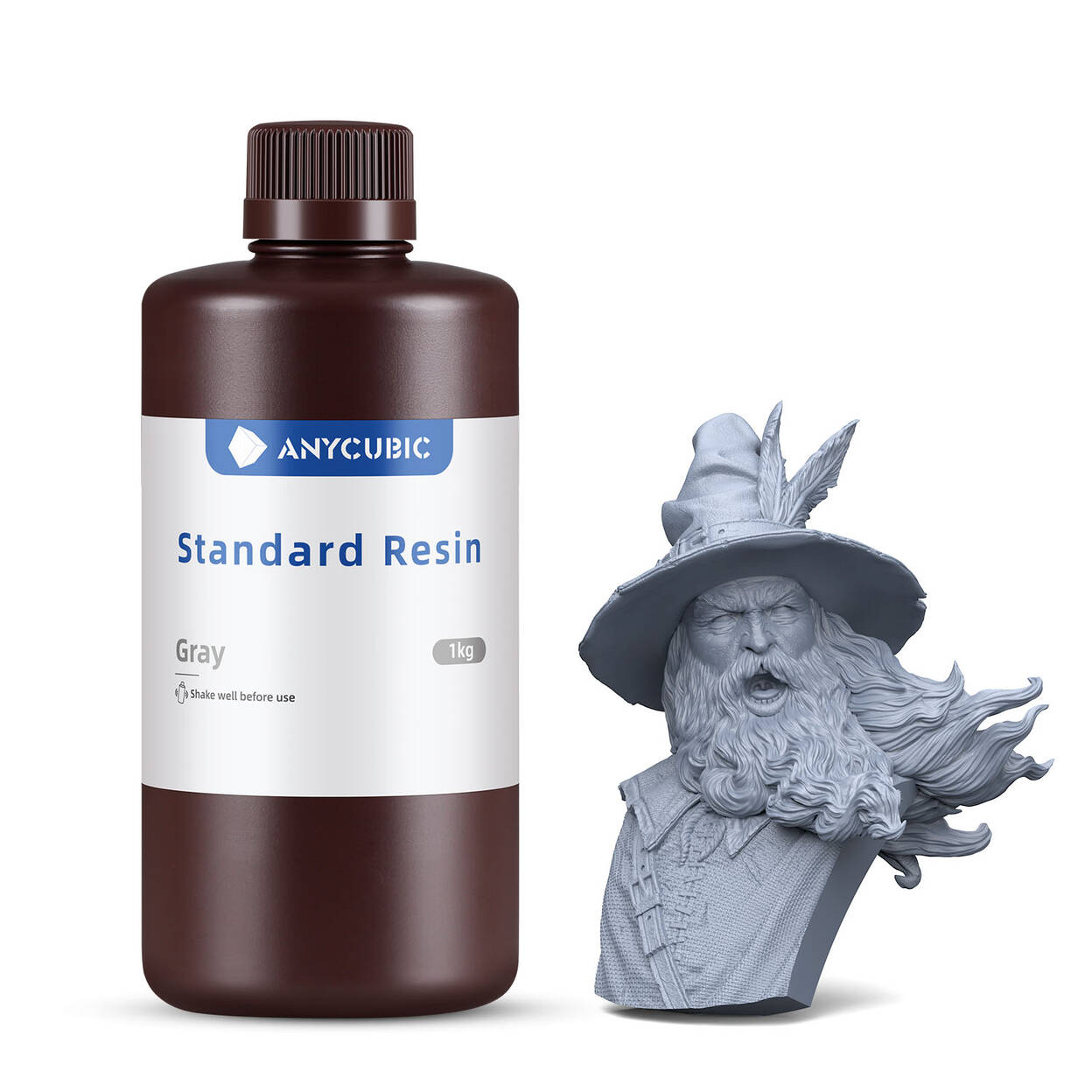 ANYCUBIC standaard resin 405nm UV Gray 1kg LCD/DLP/SLA 3D-printers