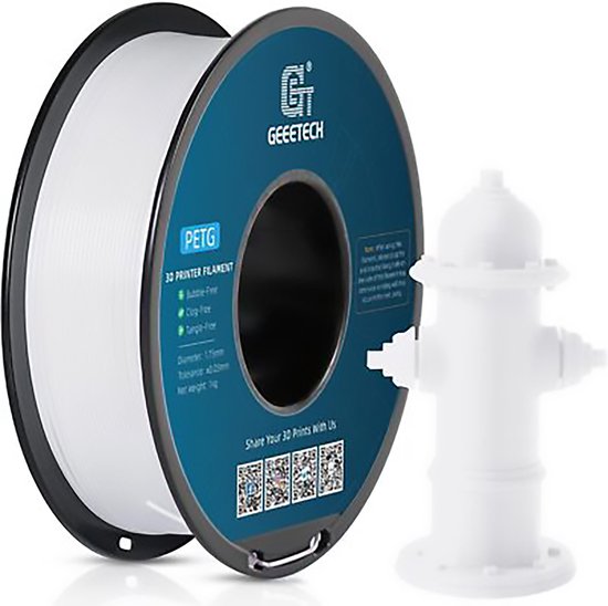 PETG White 1kg Inc.Spool Geeetech