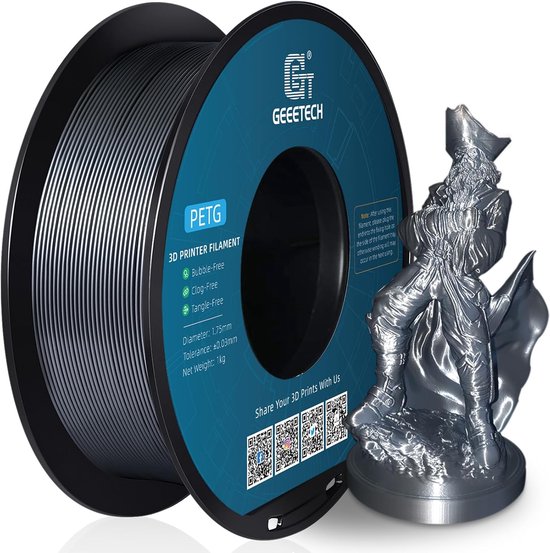 PETG Silver 1kg Inc.Spool Geeetech