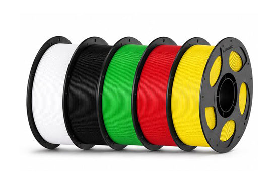 PLA Filament Bundel 5KG White,Black, Red,Green, Yellow