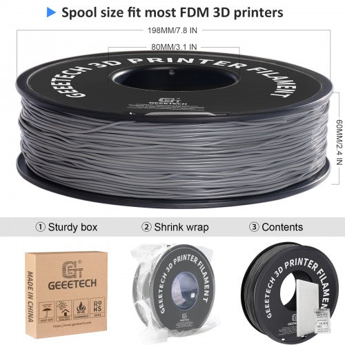 TPU Gray Geeetech 1KG 1.75mm Inc.Spool