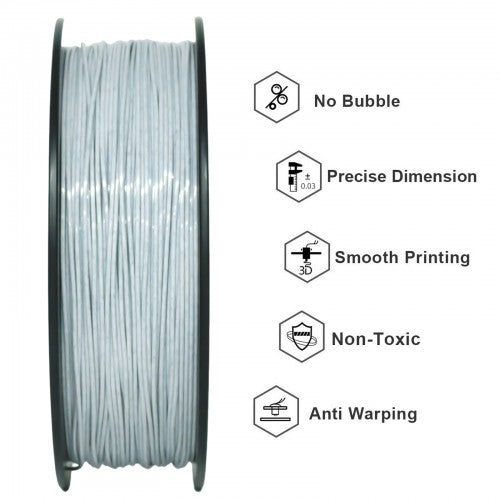 PLA like Marble Grey 3D Printer Filament 1.75mm 1kg/roll