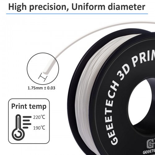 TPU White Geeetech 1kg 1.75mm Inc.Spool
