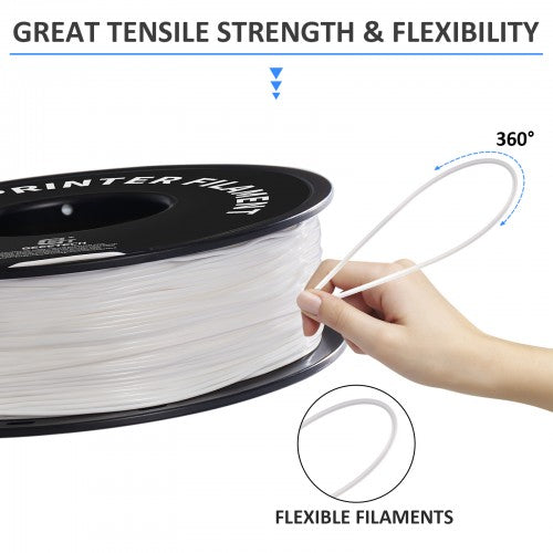 TPU White Geeetech 1kg 1.75mm Inc.Spool