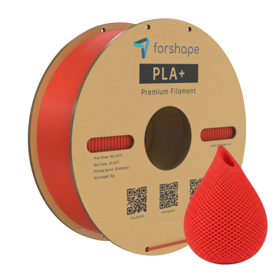 Forshape PLA+ Red With Spool - 1.75mm 1kg