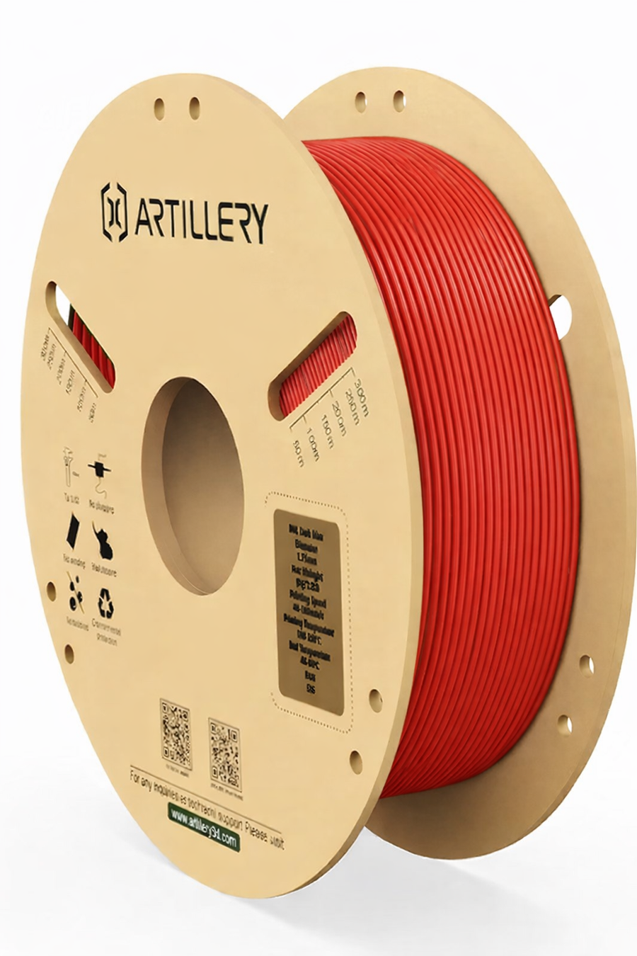 Artillery PLA Red with Spool - 1.75mm 1kg